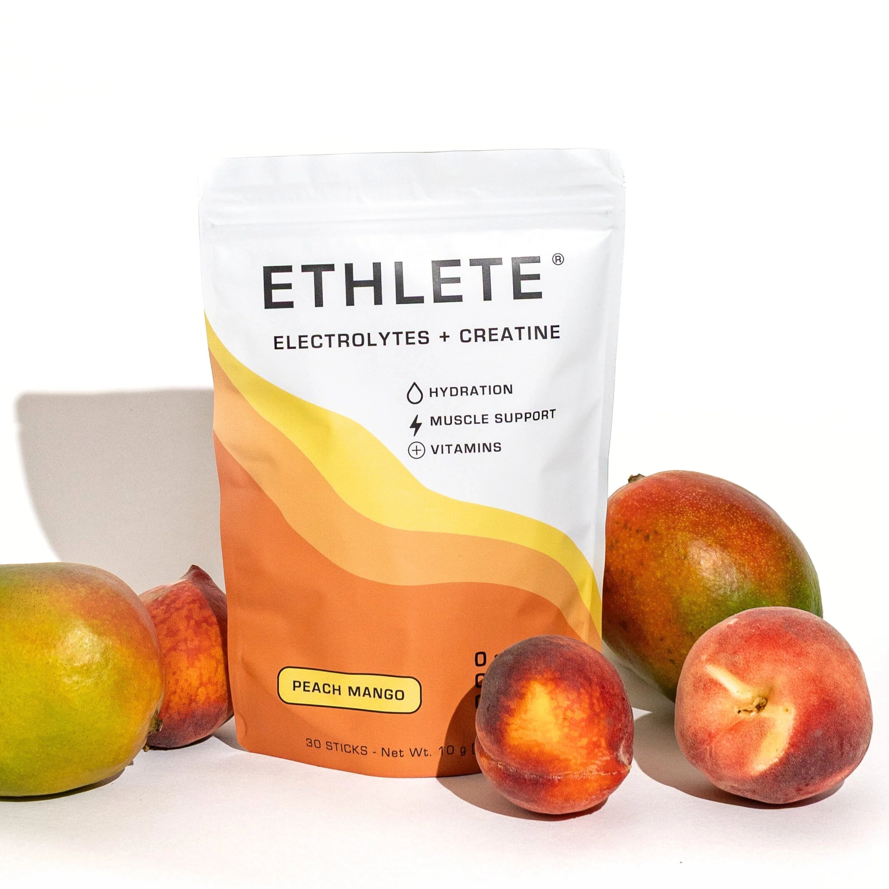 Ethlete Electrolytes + Creatine (30 sticks) Peach Mango