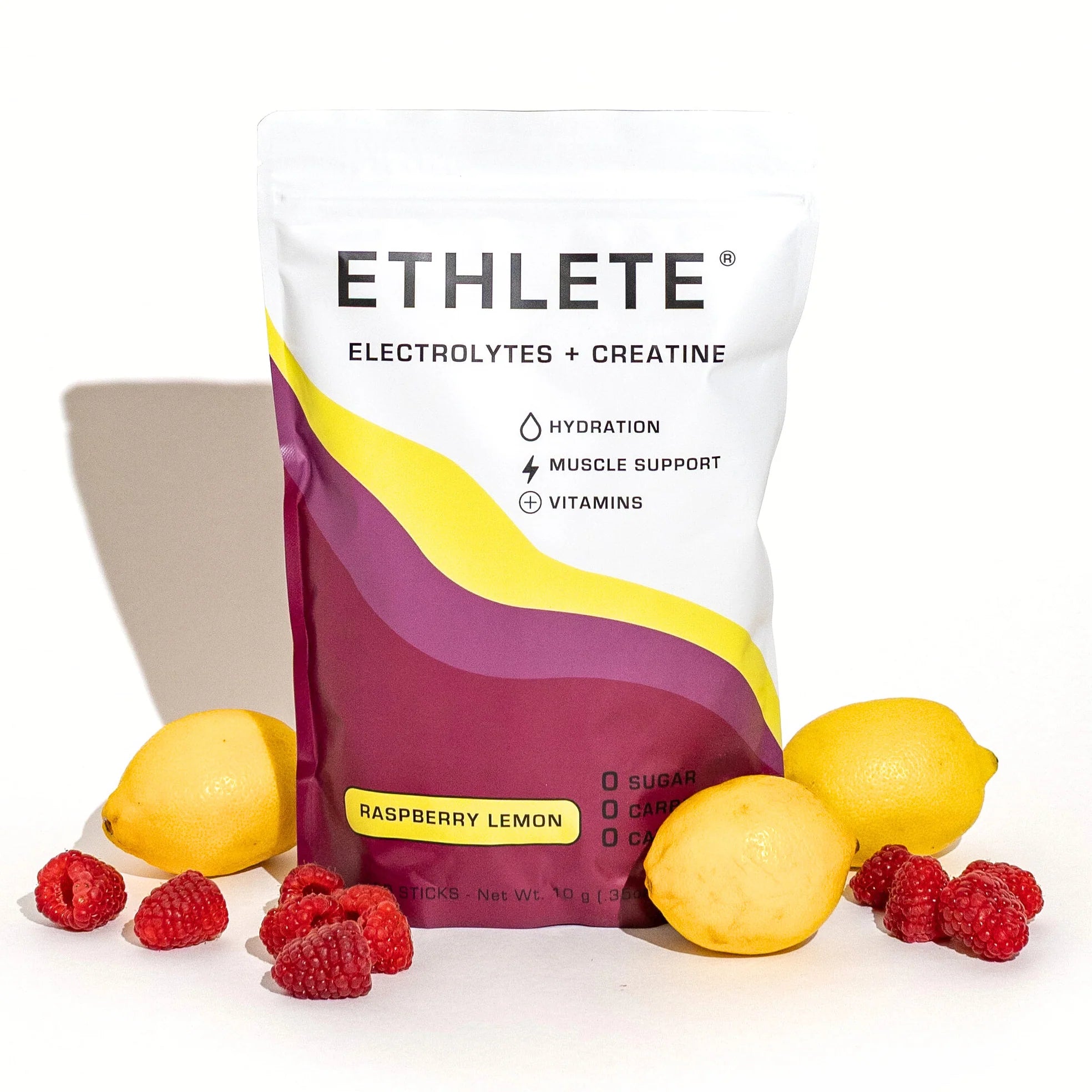 Ethlete Electrolytes + Creatine (30 sticks) Raspberry Lemon